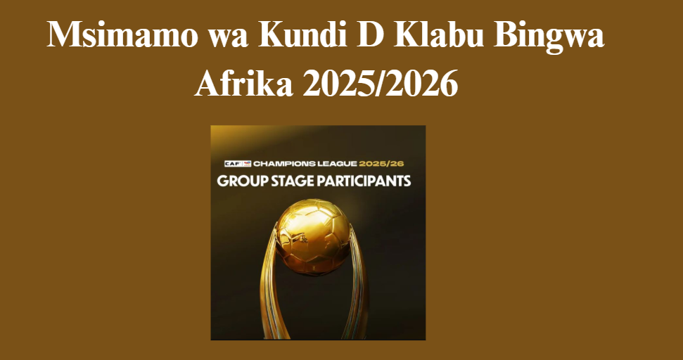 Msimamo wa Kundi D Klabu Bingwa Afrika