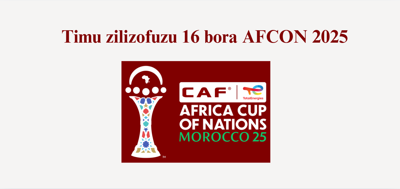 Timu zilizofuzu 16 bora AFCON 2025
