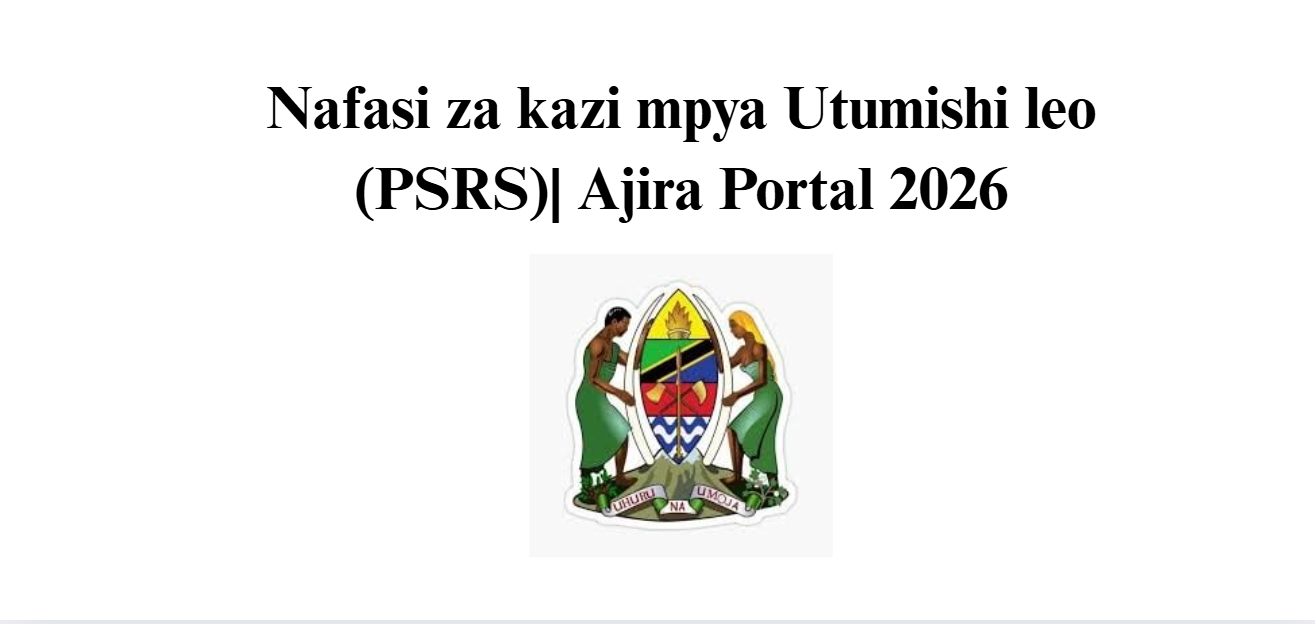 Nafasi za kazi mpya Utumishi leo