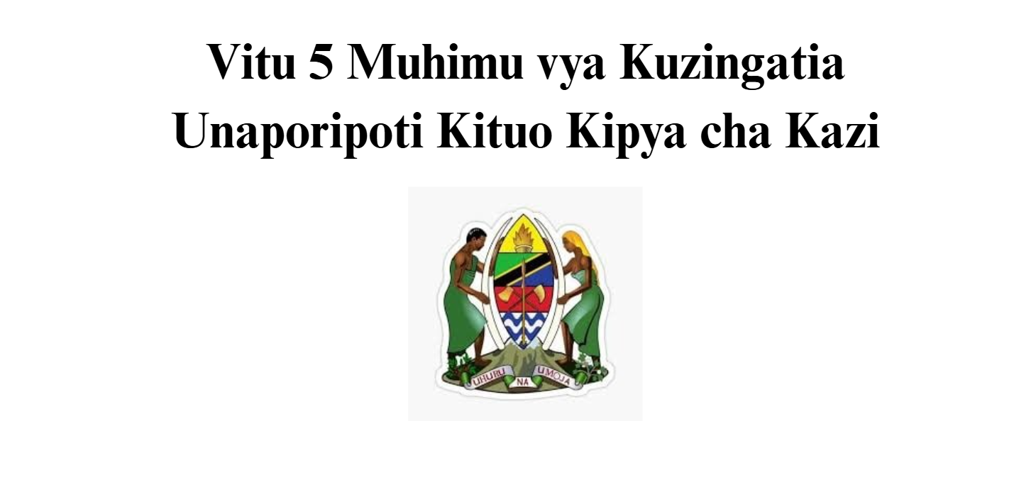 Vitu 5 Muhimu vya Kuzingatia Unaporipoti Kituo Kipya cha Kazi