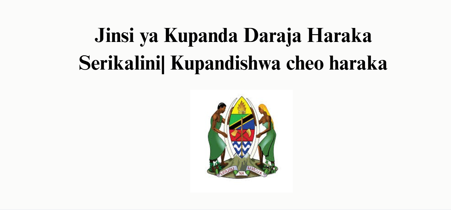 Jinsi ya Kupanda Daraja Haraka Serikalini