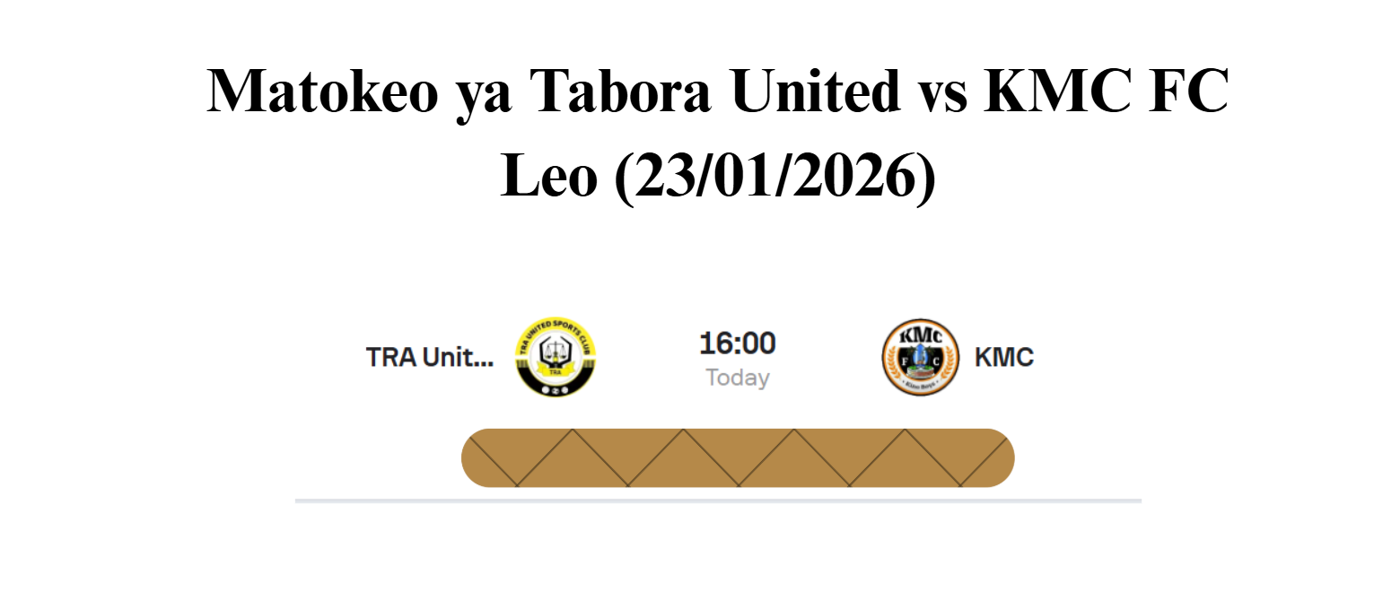 Matokeo ya Tabora United vs KMC FC