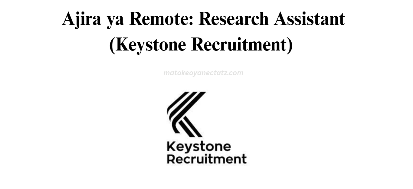 Ajira ya Remote: Research Assistant