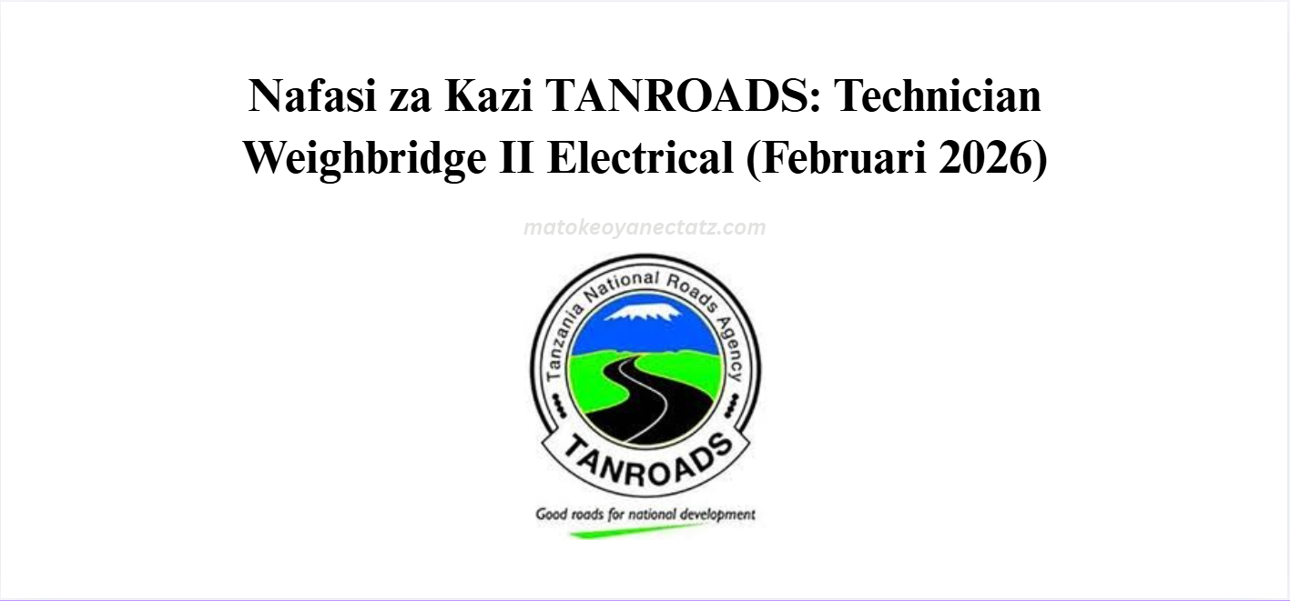 Nafasi za Kazi TANROADS: Technician Weighbridge II Electrical