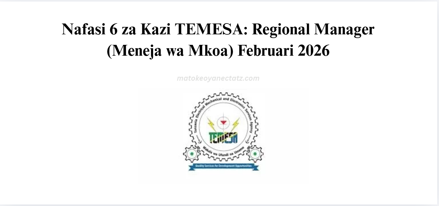 Nafasi 6 za Kazi TEMESA