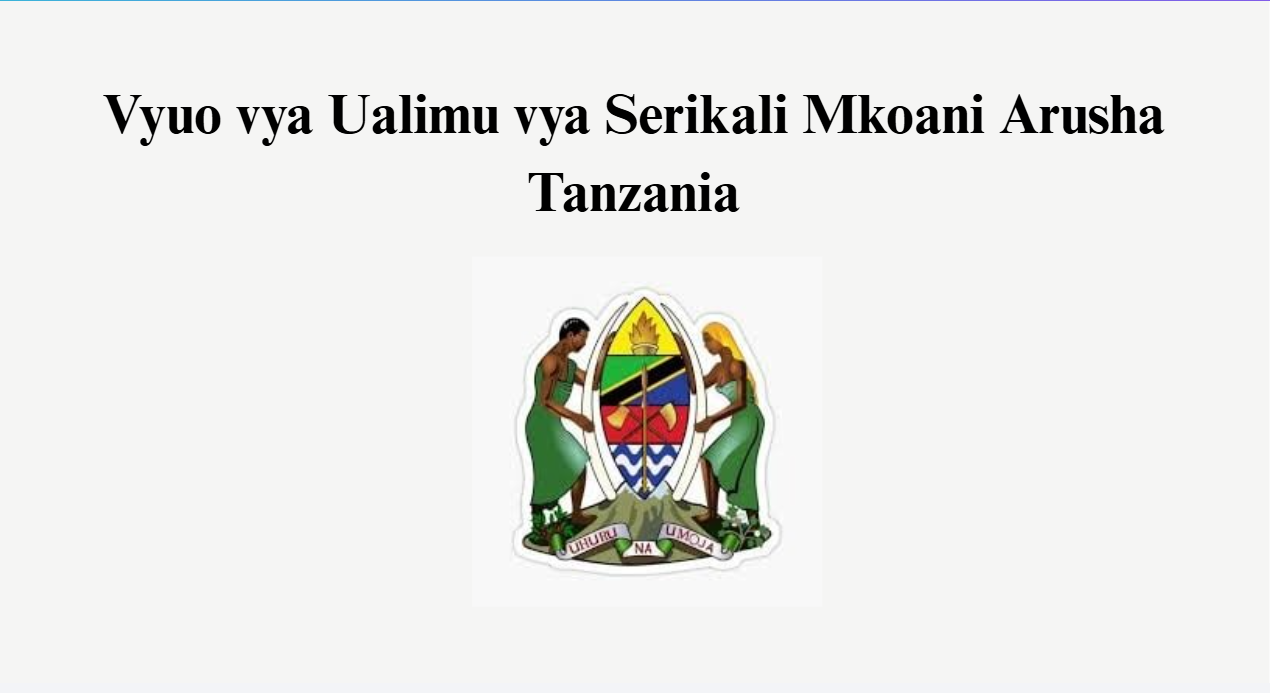 Vyuo vya Ualimu vya Serikali Mkoani Arusha Tanzania