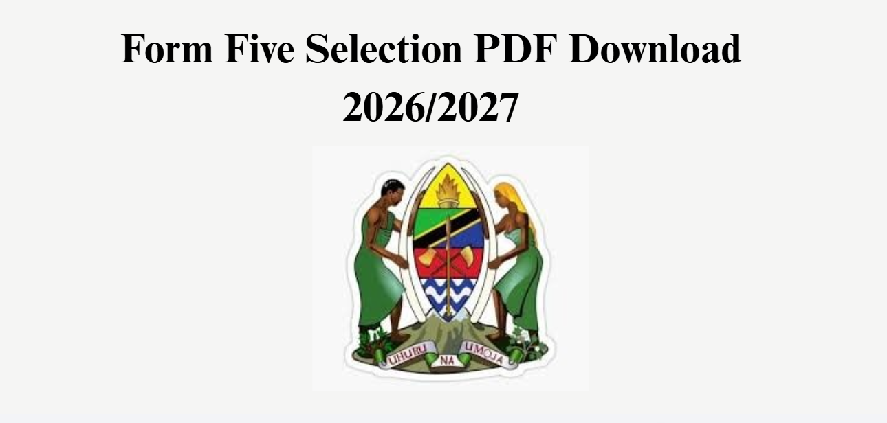 Form Five Selection PDF Download