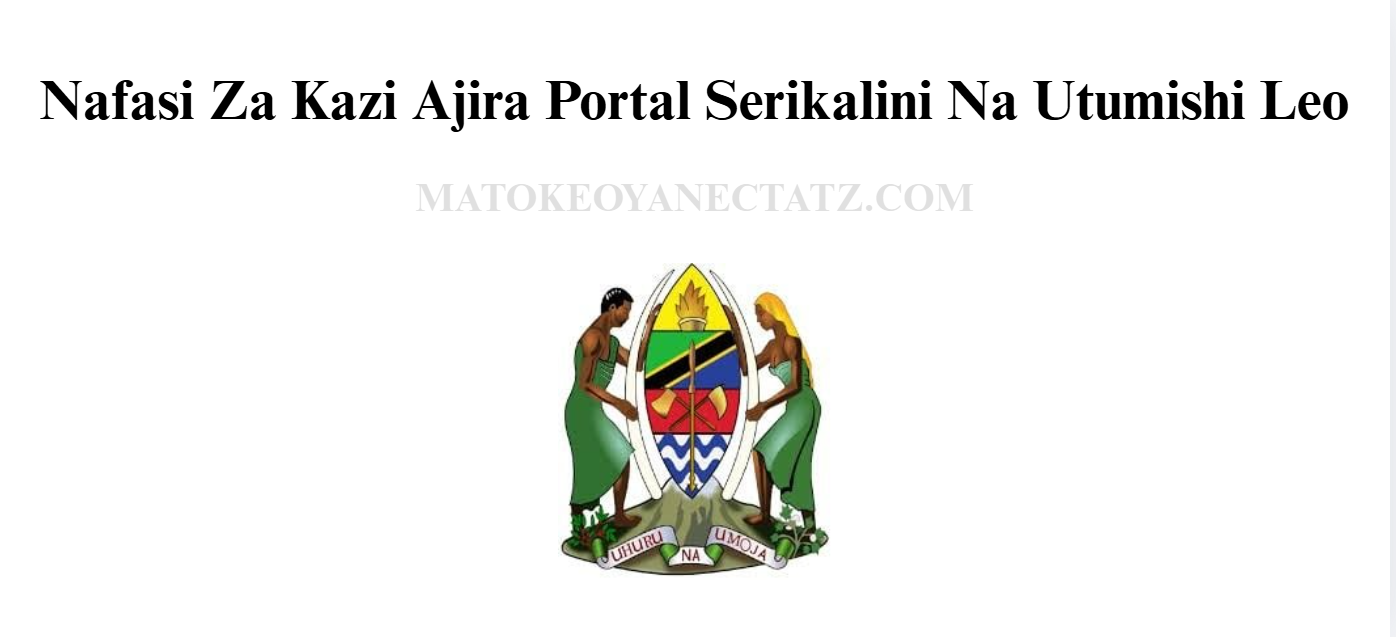 Nafasi Za Kazi Ajira Portal Serikalini Na Utumishi