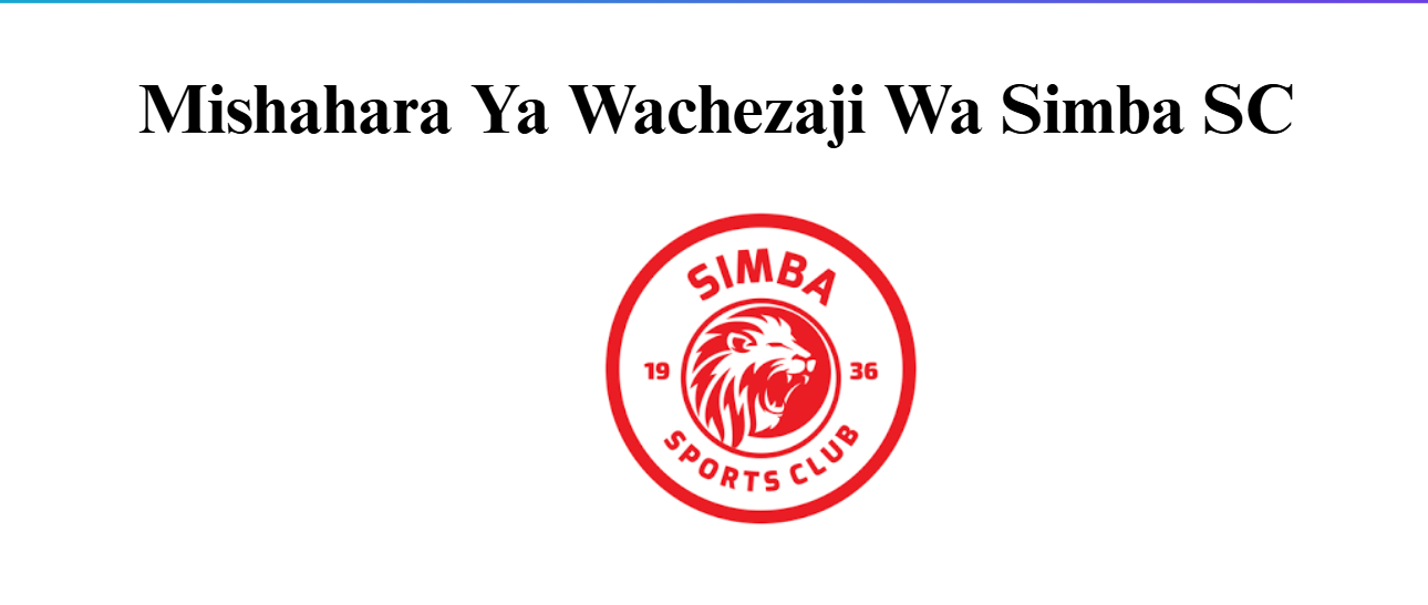 Mishahara Ya Wachezaji Wa Simba