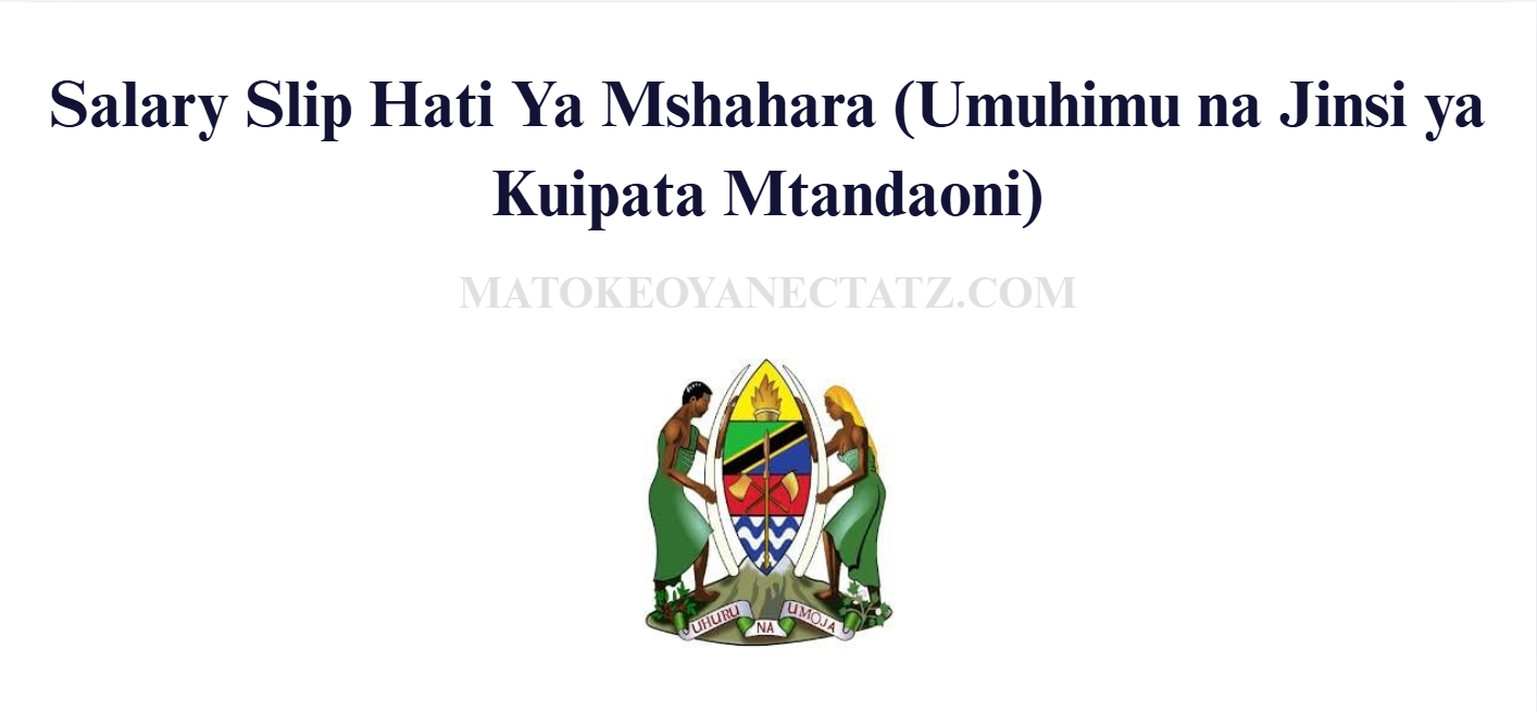 Salary Slip Hati Ya Mshahara