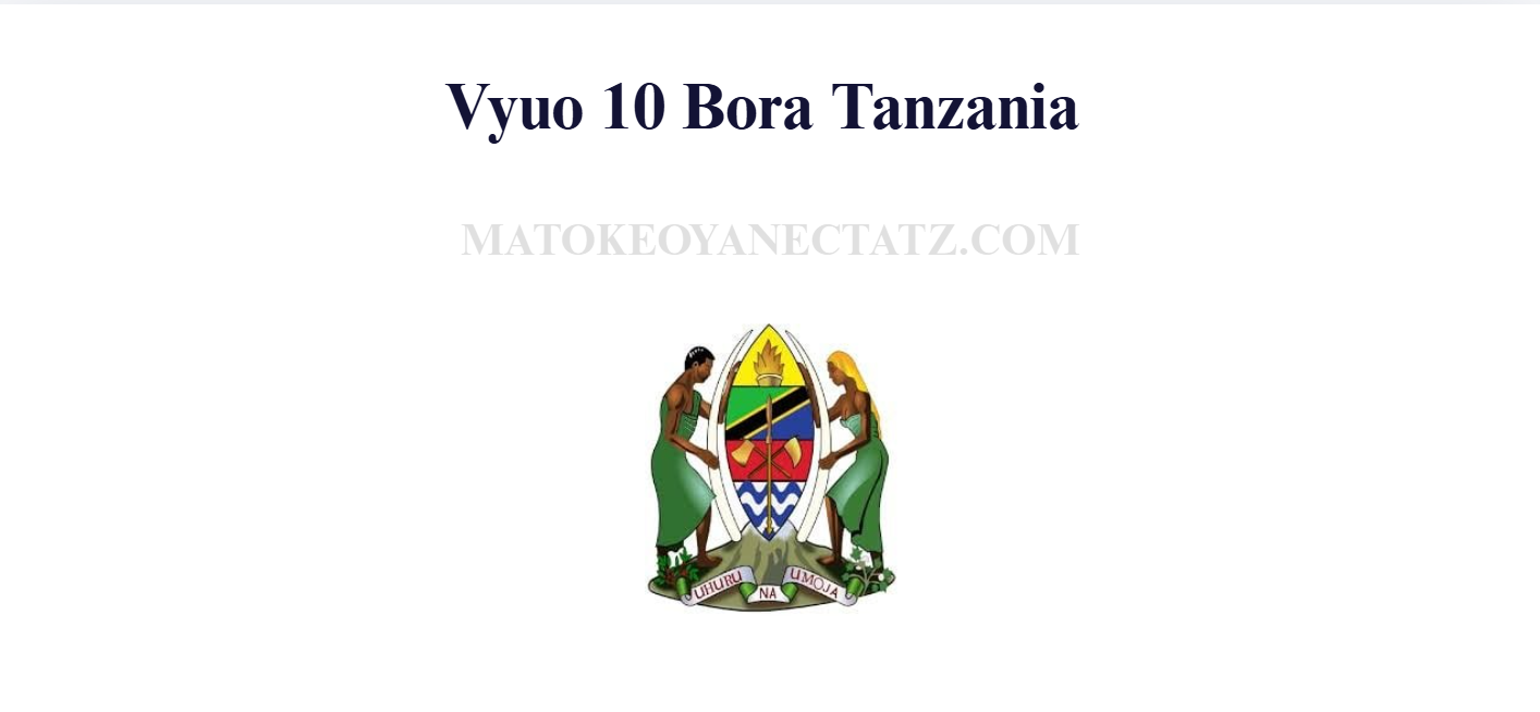 Vyuo 10 Bora Tanzania