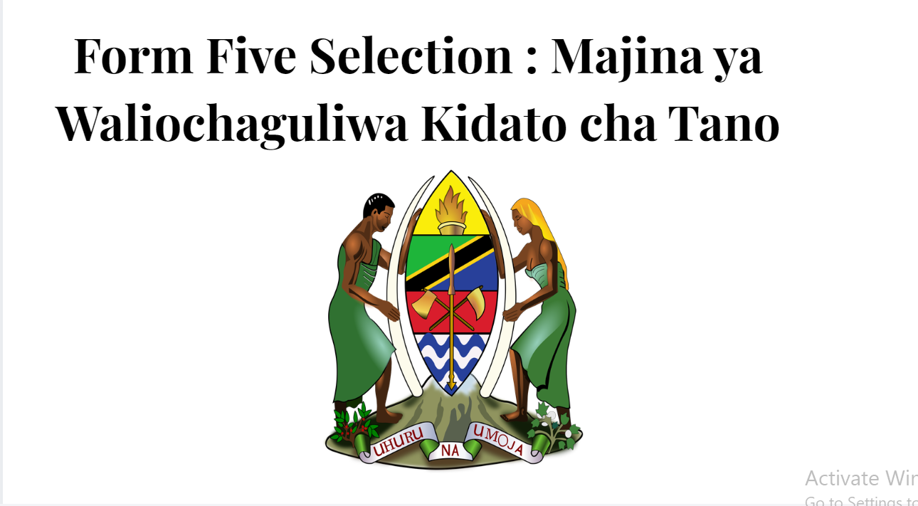 Form Five Selection
